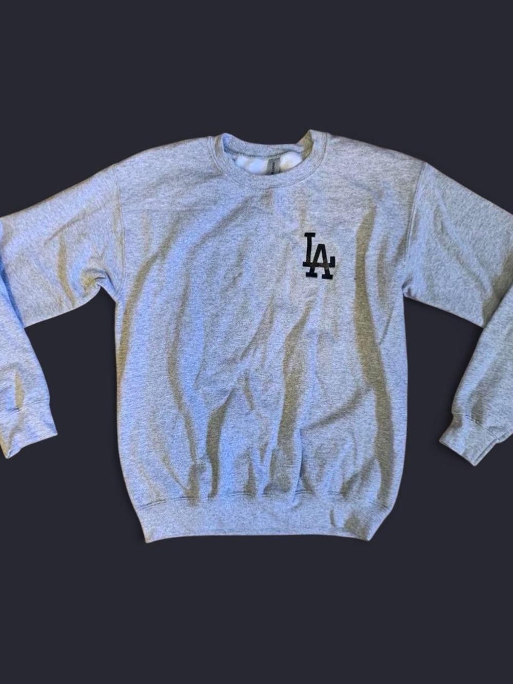 Gildan Gray Crewneck Sweatshirt with LA Chest Logo